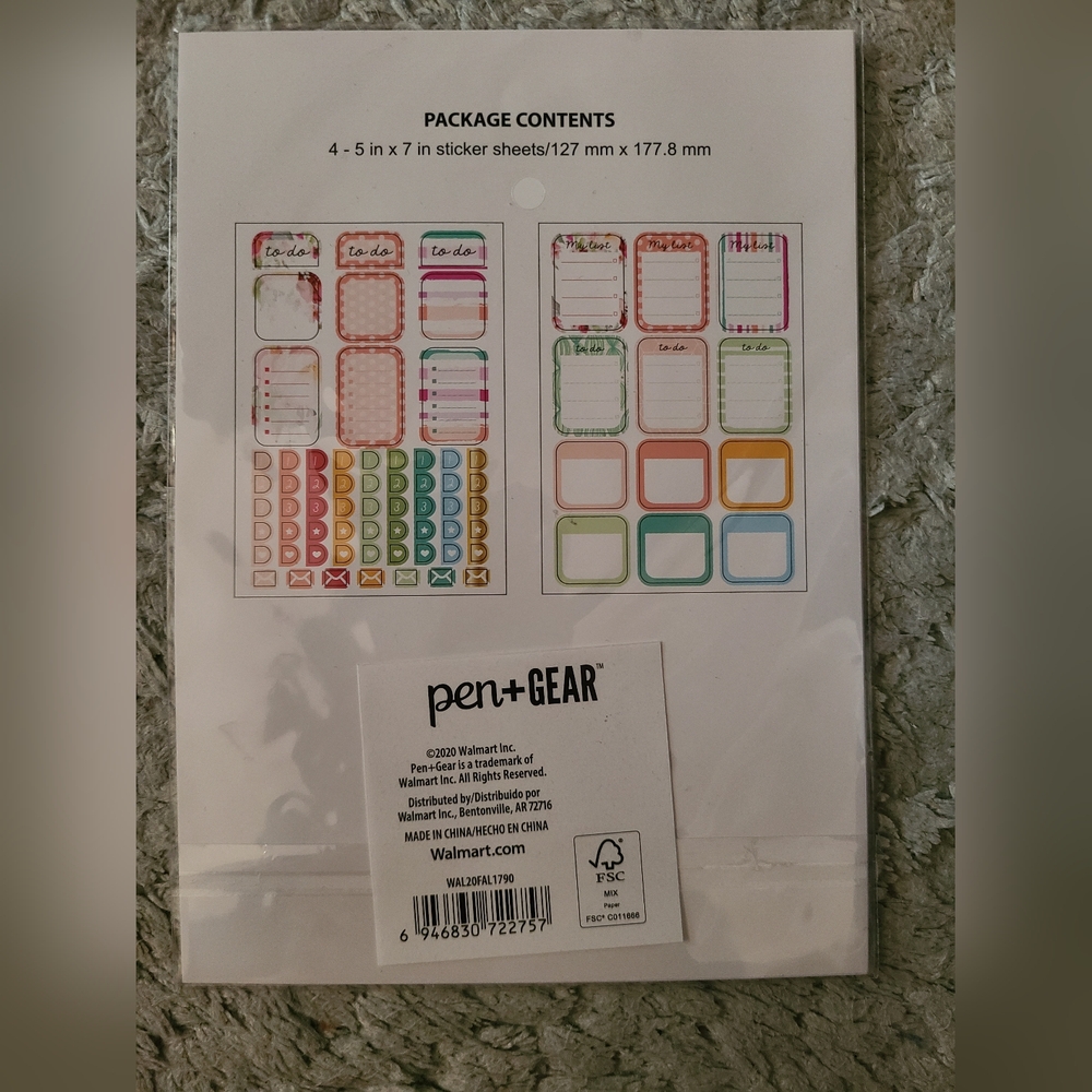 Pen+Gear Colorful Planner Stickers Set - Picture 2 of 2